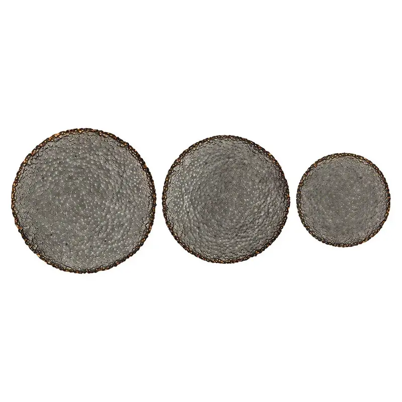 Metal Play Round Wall Sculpture Set – 3-Piece Modern Metallic Art 1