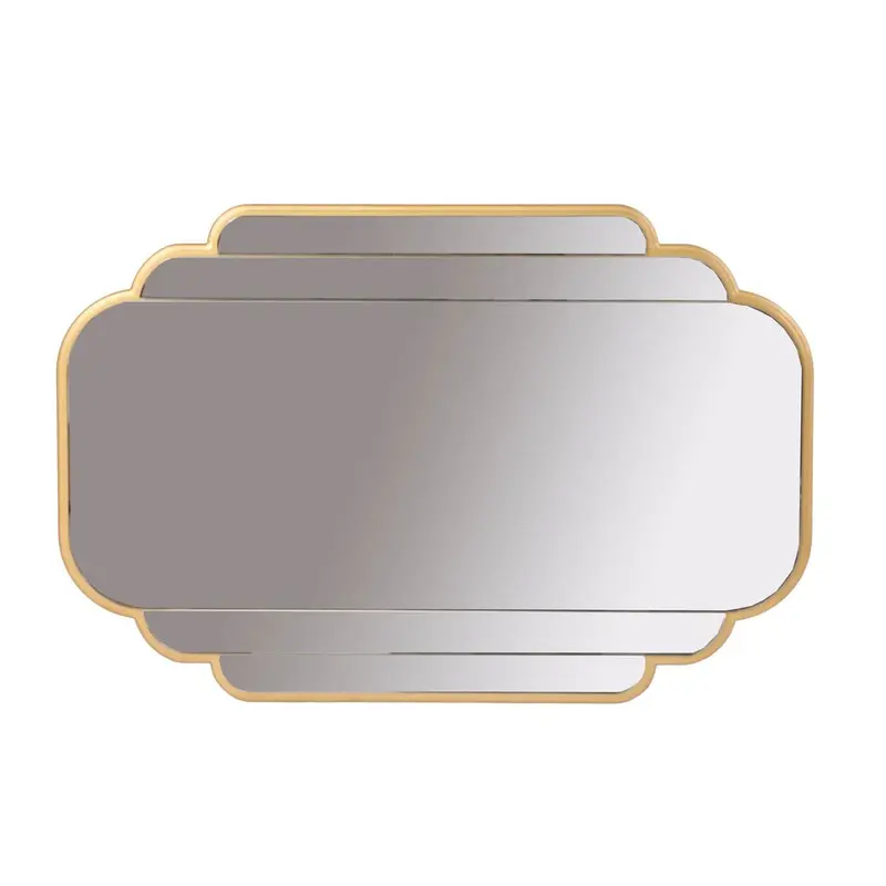 Metallic Gold-Finished Wall Mirror – Dupre Style 1