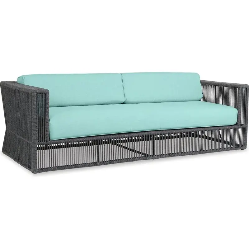 Milano Modern Sunbrella Outdoor Sofa With Comfort Cushions 1