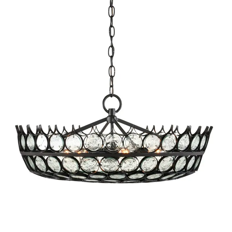 Minimalist Black Iron Chandelier – Augustus Design 1
