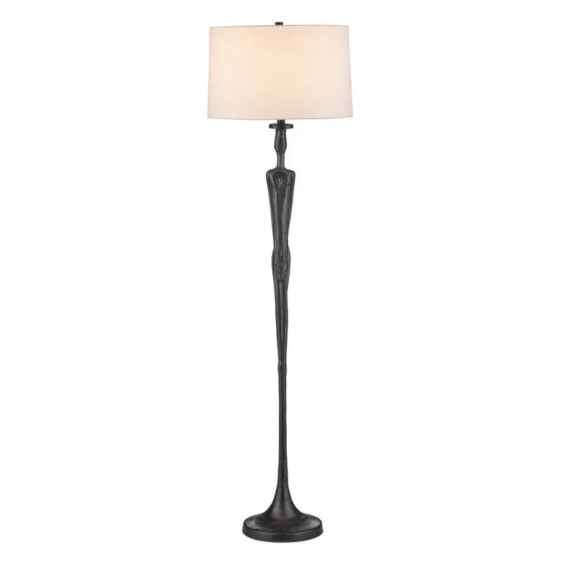 Mirage Aluminum Black Adjustable Floor Lamp 1