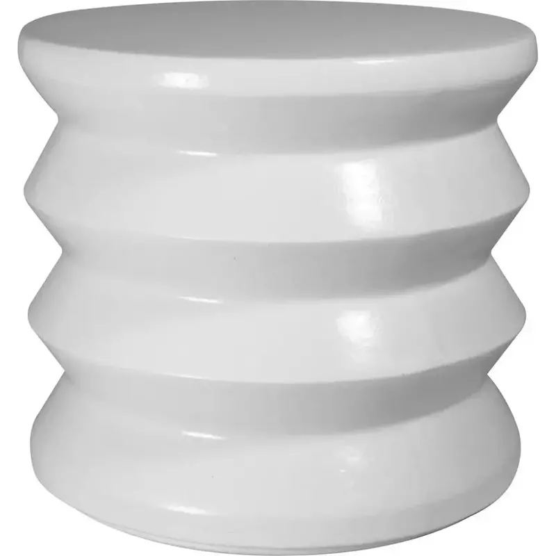 Mirage White Accent Table – Lightweight Outdoor End Table 1