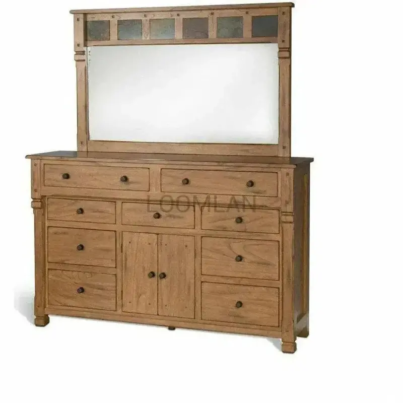 Modern Farmhouse Dresser With Rustic Wood Finish 1