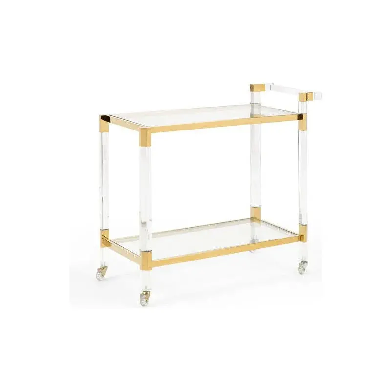Modern Steel-Framed Boulevardier Bar Cart 1