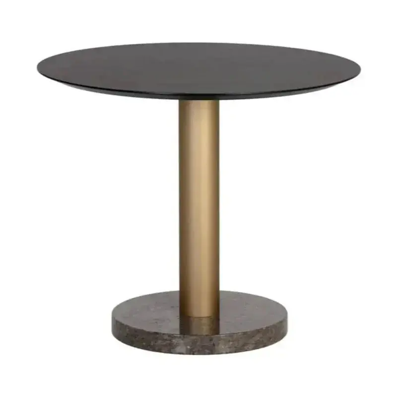Monaco Round Dining Table With Solid Wood Top 1