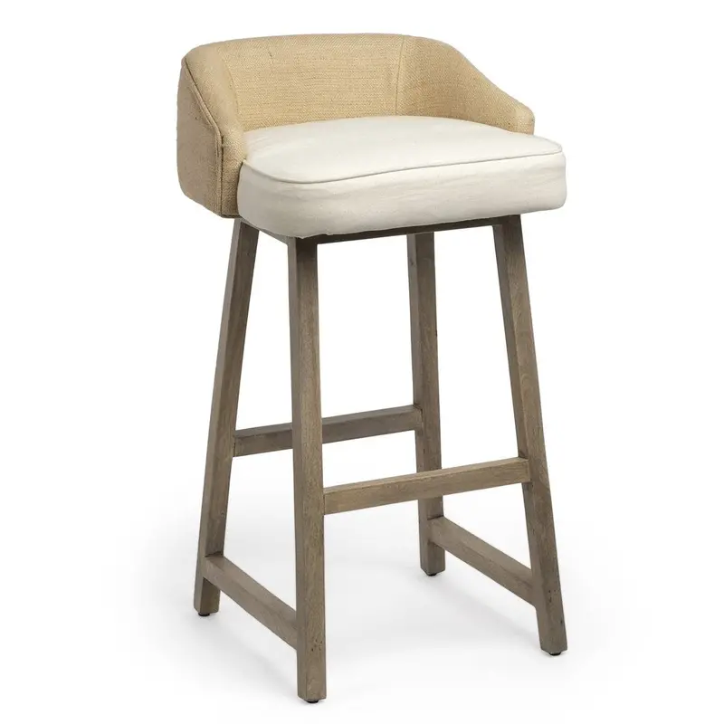Monmouth Cream Upholstered Bar Stool 1