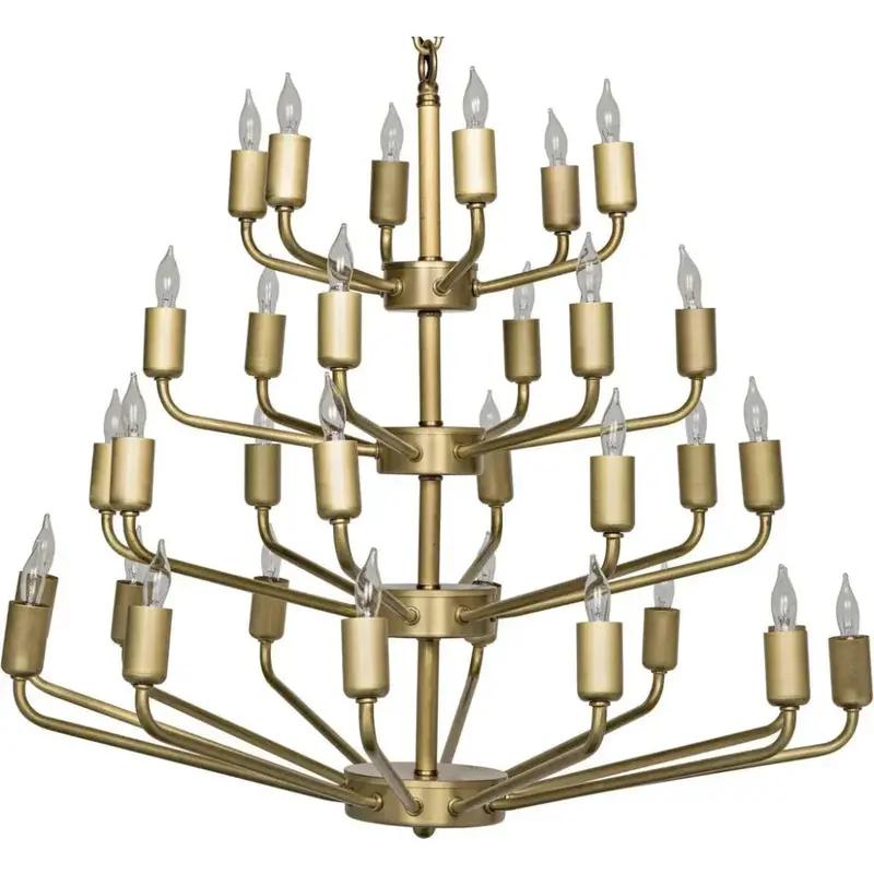 Montoro Artisan Metal Chandelier In Distressed Antique Brass 1