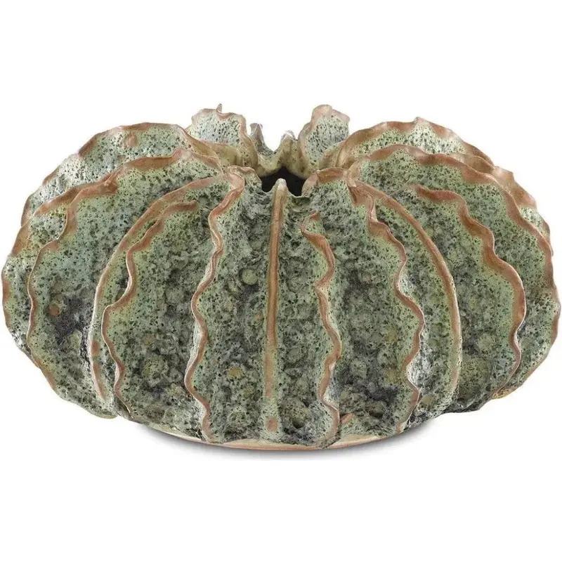 Moss Green Sunken Boat Wings-Shaped Vase 1