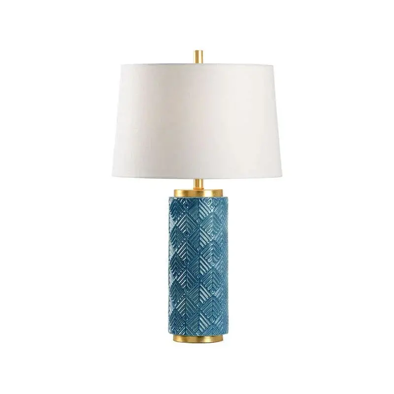 Mountain Pine–Inspired Blue-Glazed Ceramic Table Lamp 1
