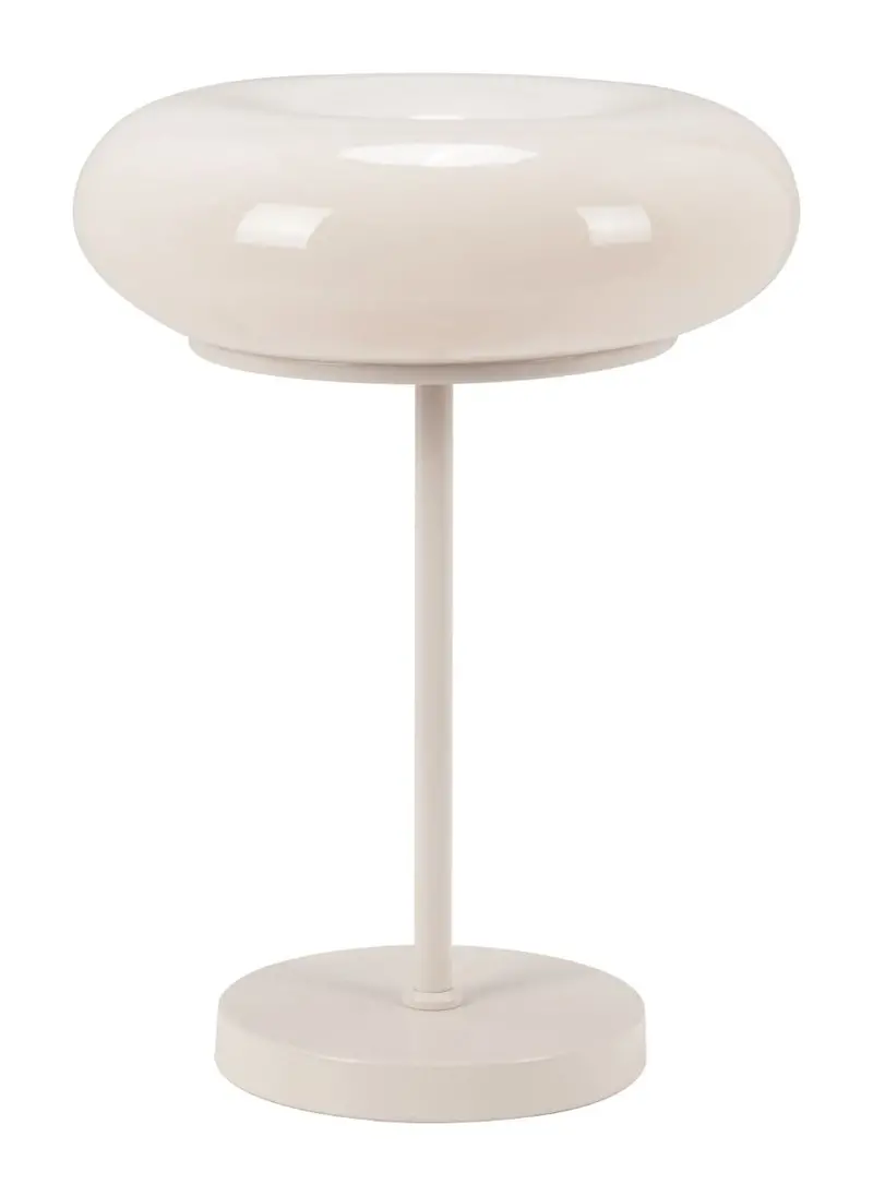 Munk Matte White Steel Table Lamp With Clean Lines 1
