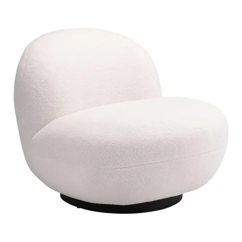 Myanmar Cozy Shearling Fabric Club Chair – Lounge Style 1