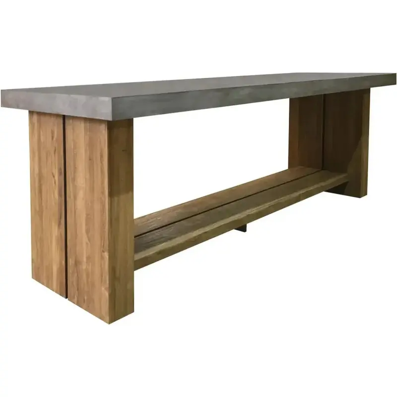 Mykonos Concrete Slate Grey Outdoor Bar Table 1