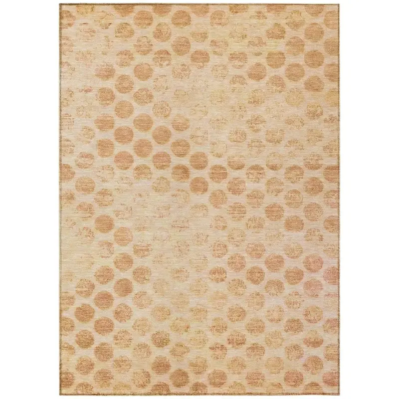 Myrianna Orange Indoor-Outdoor Area Rug – Cheerful, Durable Washable Floor Cover 2