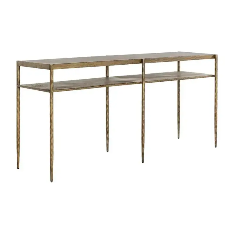 Naini Sofa Table With Minimalist Iron Frame 1