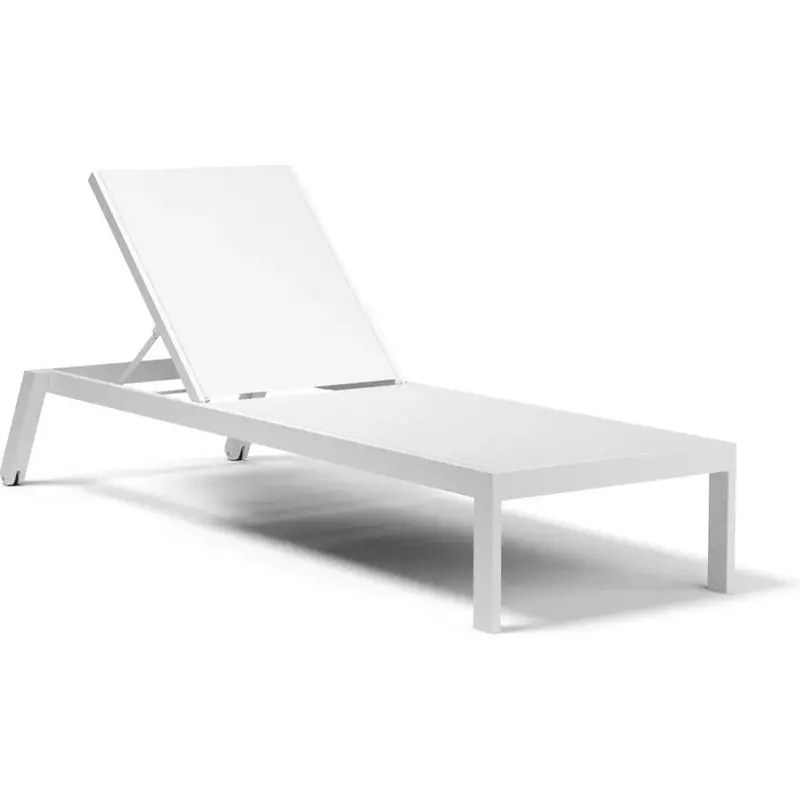 Naples Stackable Aluminum Chaise Lounge – Reclining Patio Chair 1
