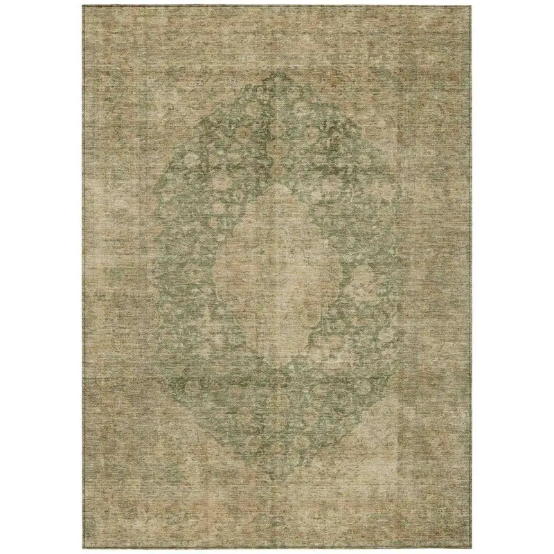 Naraxa Green Indoor-Outdoor Area Rug – Stain-Resistant & Easy-Clean Design 2
