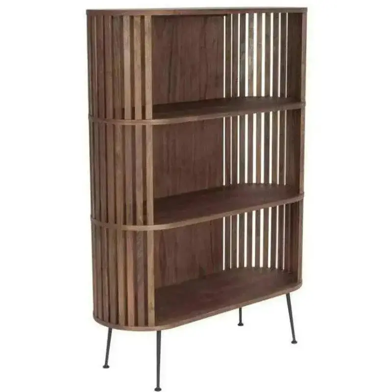 Natural Oil Brown Mid-Century Bookshelf 1