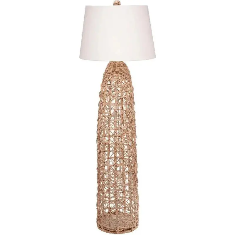 Natural Rope Kauai Floor Lamp – Handwoven Coastal Floor Light 1