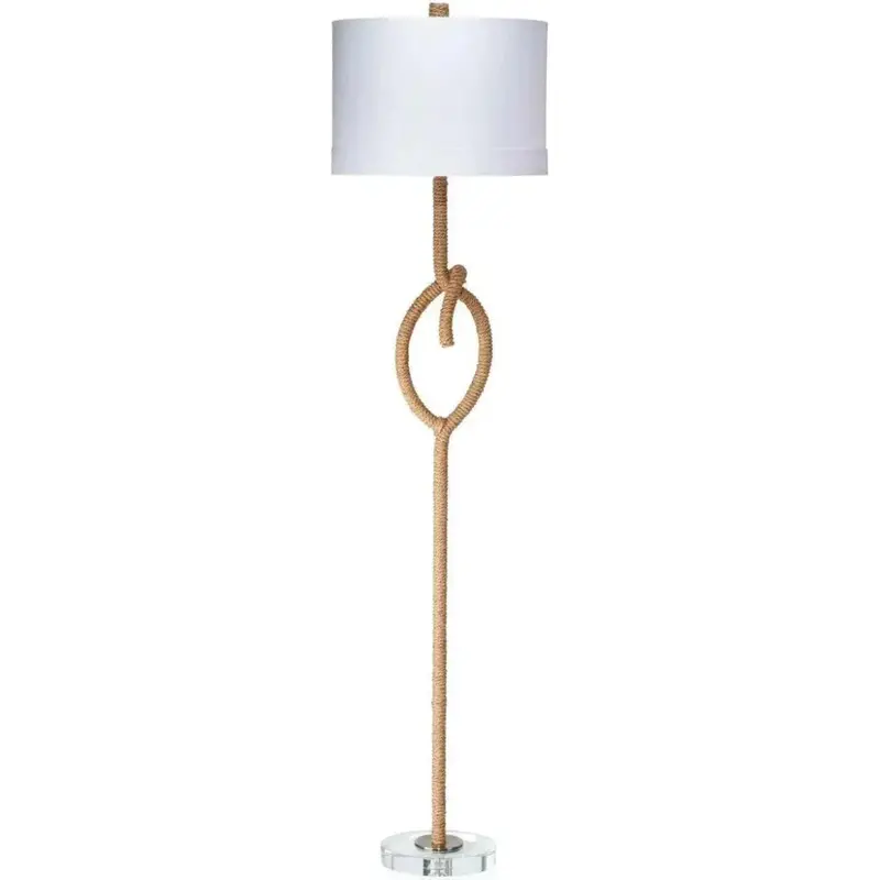 Natural Rope Knot Floor Lamp – Textural Coastal Statement Fixture 1