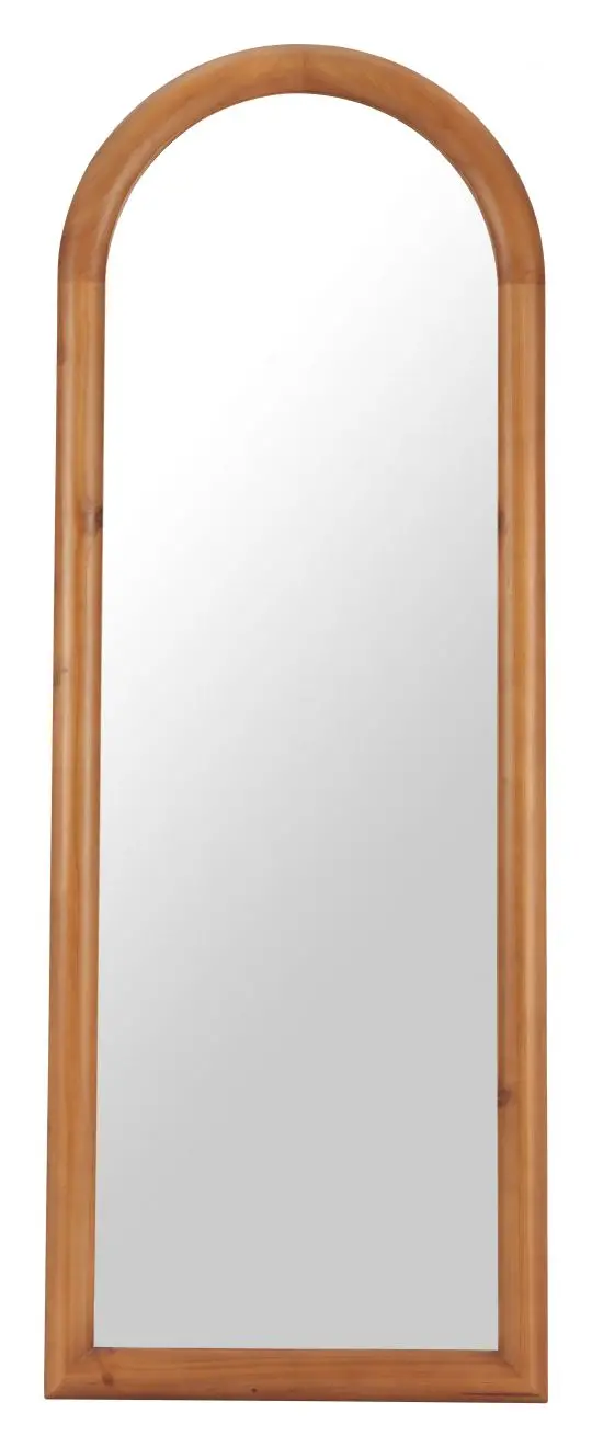 Natural Wood Floor Mirror With Rustic Tur Frame 1
