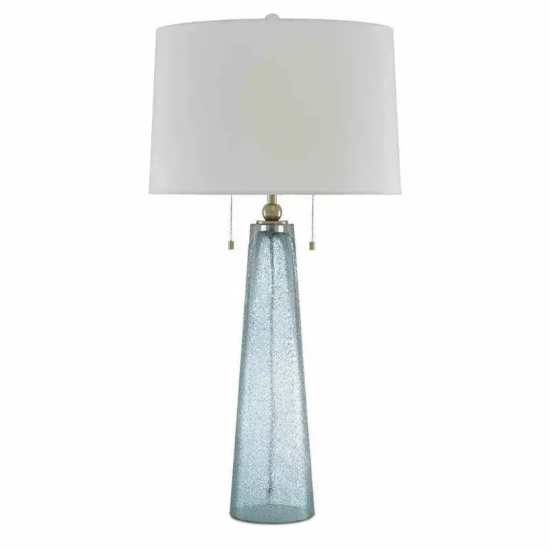 Navy Blue Base With Polished Brass Accents – Looke Table Lamp 1