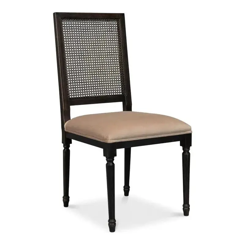 Nero Toffee Dining Chairs – Cane-Back Upholstered Pair 1