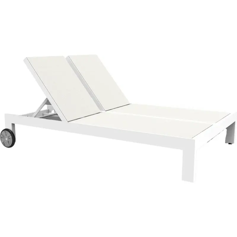 Newport Aluminum Double-Sling Adjustable Chaise Lounge 1