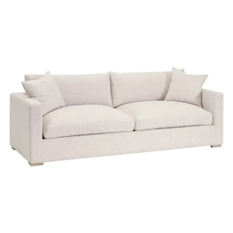 Newport Cream Upholstered Outdoor Track-Arm Sofa 1