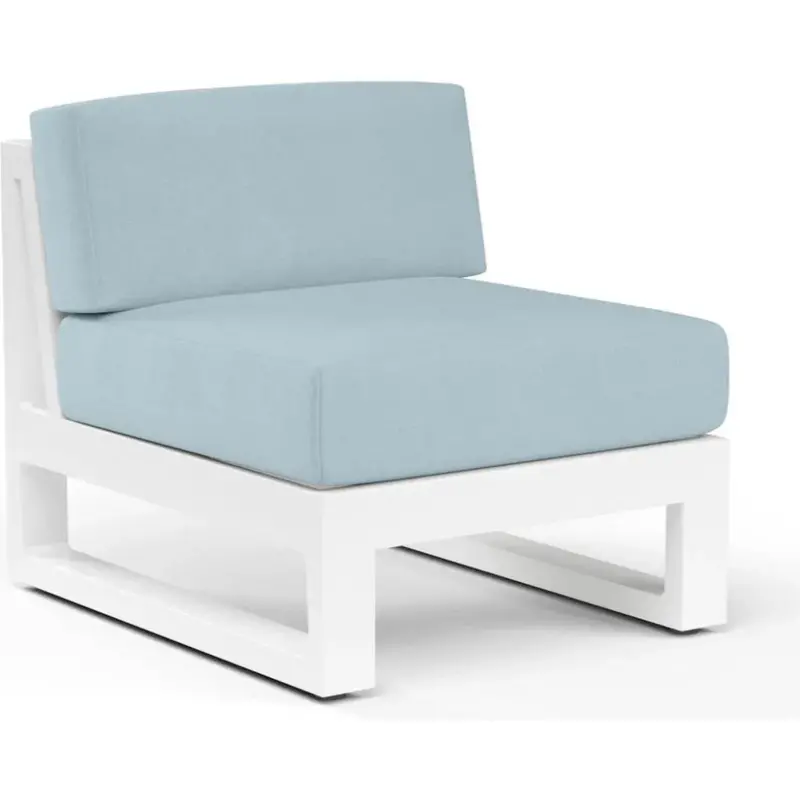 Newport Sunbrella Armless Club Chair For Outdoor Living 1