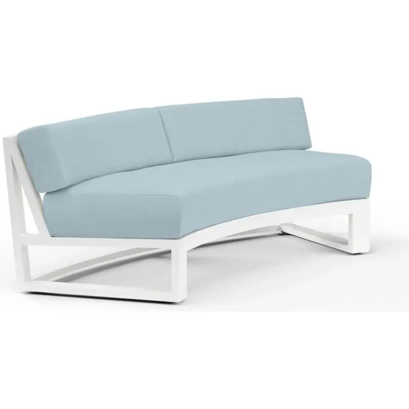 Newport Sunbrella Curved Outdoor Sofa With Deep Seating 1