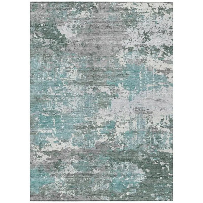 Nixane Blue Eco-Friendly Indoor/Outdoor Washable Rug 2