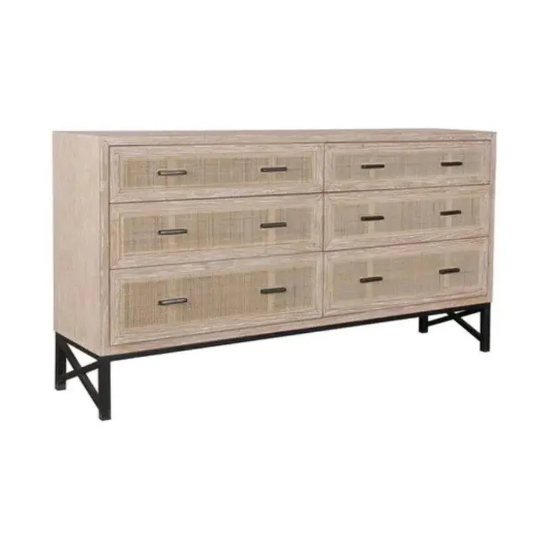 Noah Six-Drawer Natural Wooden Dresser – Sustainable Bedroom Furniture 1