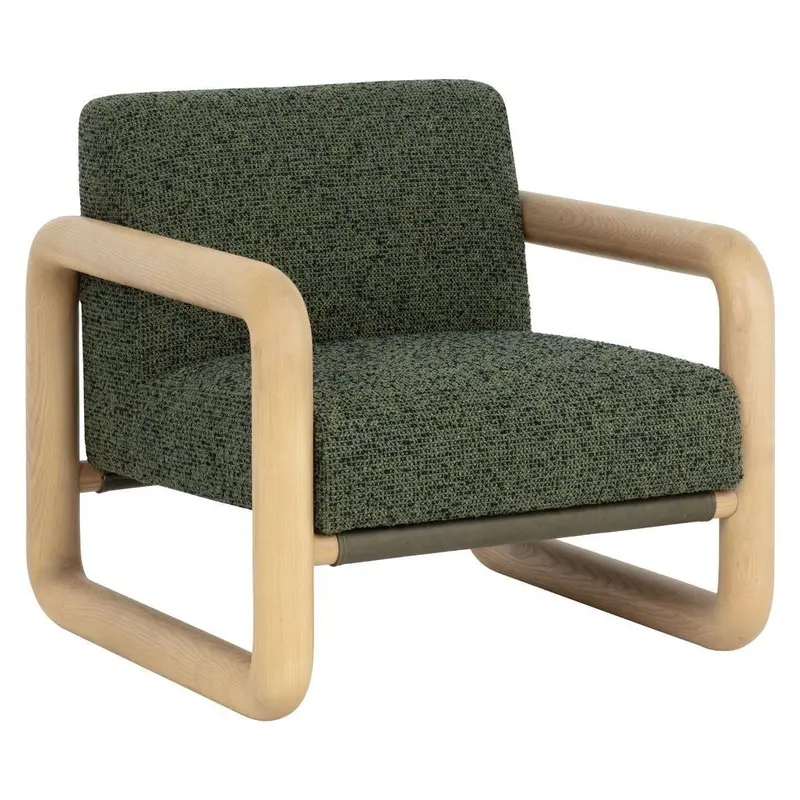 Nubo Emerald Green Upholstered Lounge Chair 1