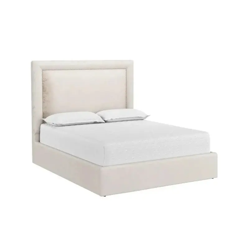 Nylah Upholstered Classic Bed – Soft Fabric Headboard Design 1