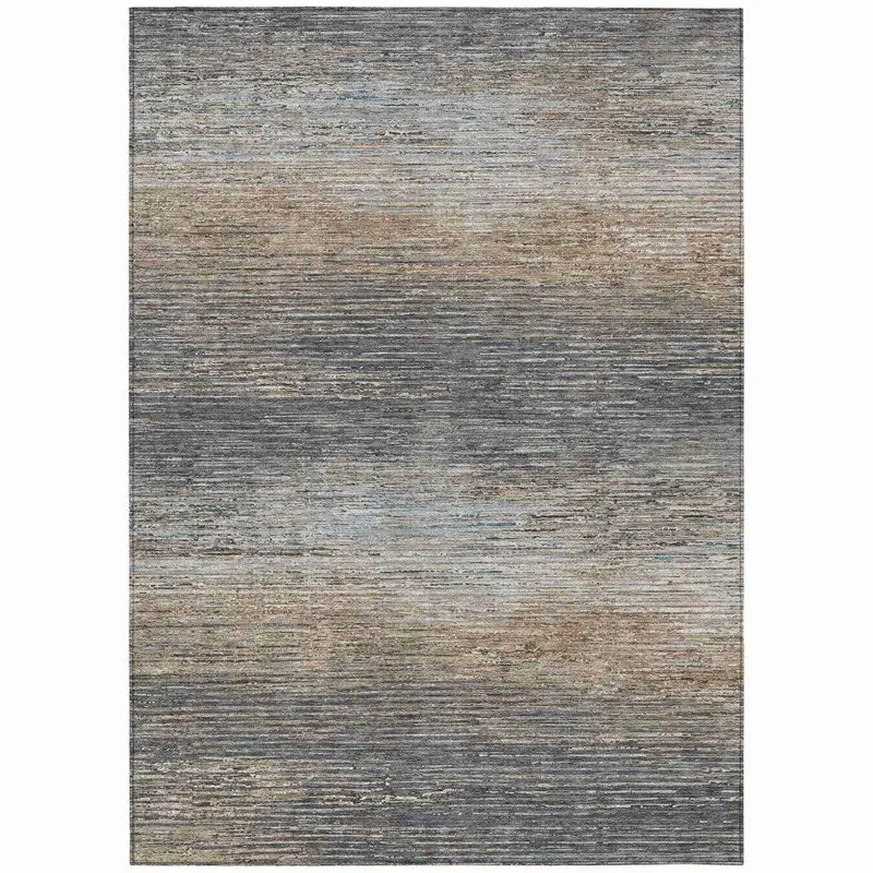 Nyra Gray Outdoor-Indoor Area Rug – Textured Washable Floor Mat 2
