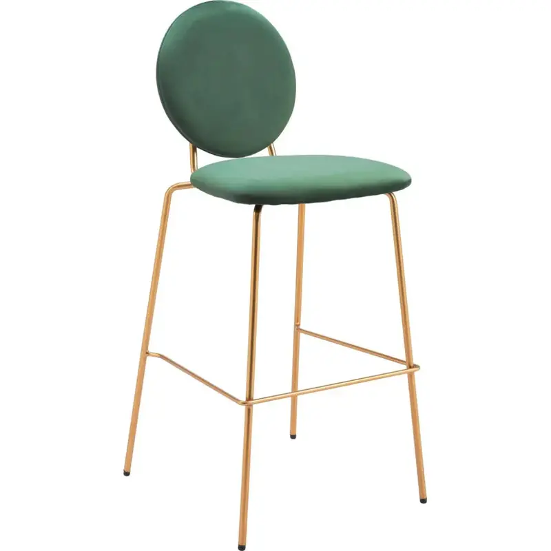 Odessa Green Velvet Barstools (Set Of 2) 1