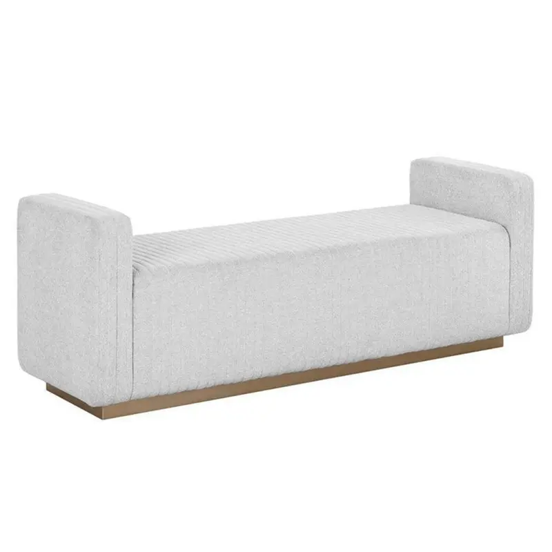 Odette Leather Bedroom Bench – Backless Design 1