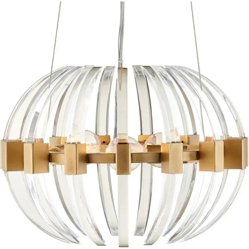 Optic Crystal & Gold Chandelier – Coquette Luxury 1