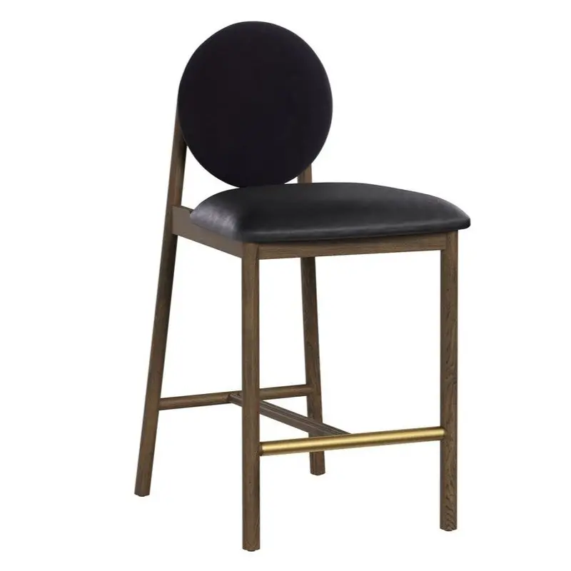 Orabell Mid-Century Inspired Faux Leather Counter Stool 1