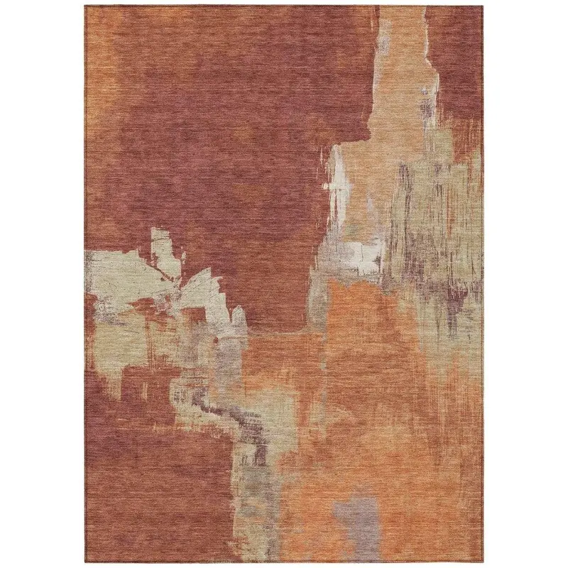 Orave Orange Vibrant Washable Outdoor Rug 2