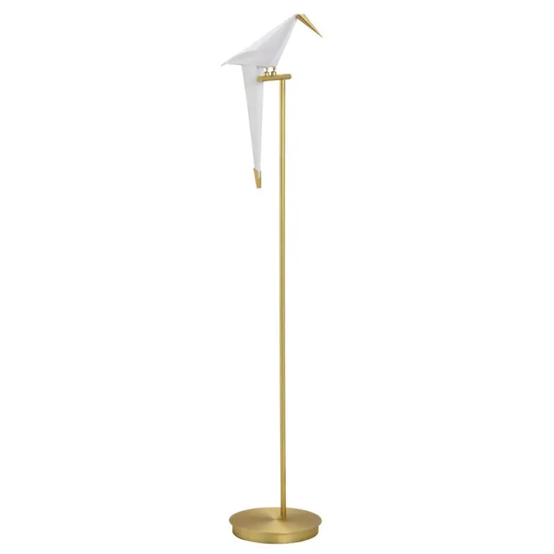 Origami Bird Gold Metal Floor Lamp 1