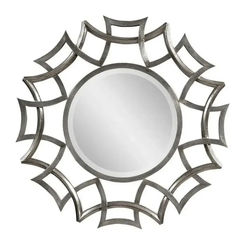 Orlando Modern Silver Polyurethane Wall Mirror 1
