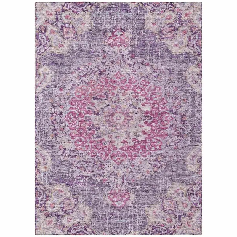 Ornella Purple Low-Maintenance Indoor/Outdoor Rug 2