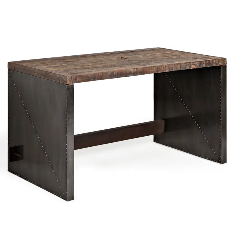 Orwell Brown Wood-Top Office Desk 1