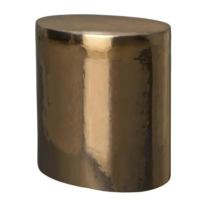 Oval Ceramic Garden Stool – 22 Inch Contemporary Outdoor Seating 1
