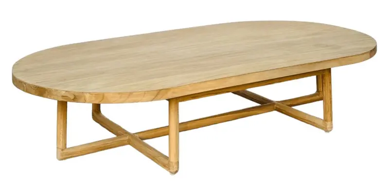 Ovaline Natural Wood Coffee Table 1