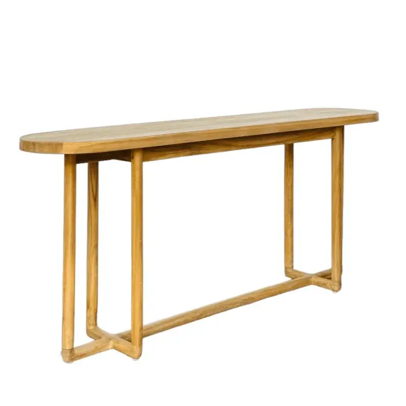 Ovaline Natural Wood Console Table 1