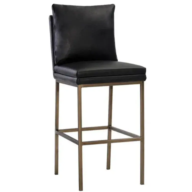 Paige Sleek Faux Leather Barstool For Kitchen Or Bar 1