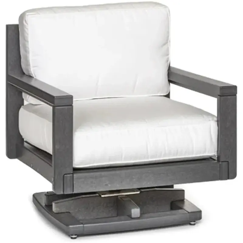 Palm Beach Hdpe Swivel Rocker Chair With Sunbrella Fabric 1