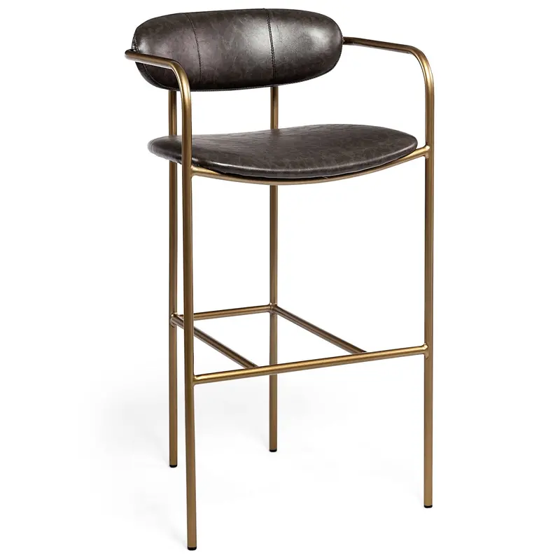 Parker Faux Leather Barstool – Adjustable Height With Footrest 1
